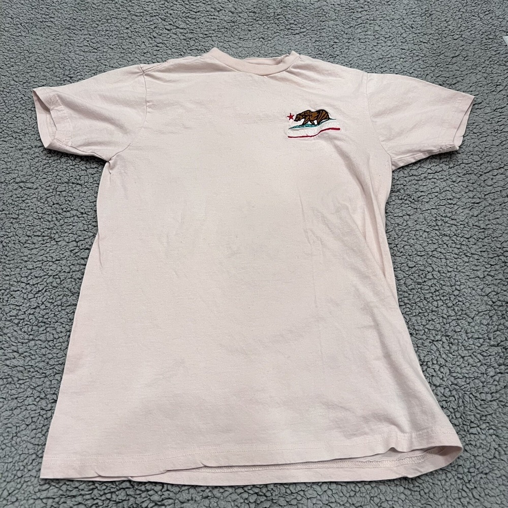 Eighty Eight California Republic Shirt Mens‎ Pink Small Short Sleeve Bear Logo